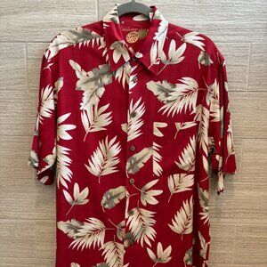 🍍Caribbean Men's Tropical Short Sleeve Button Down Shirt Size M Resortwear